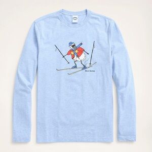 ✨ BROOKS BROTHERS ✨ Henry Skiing Long-Sleeve Graphic T-Shirt